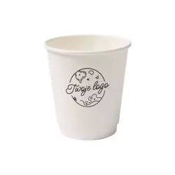 Paper cup two-layer white, dispersion, 250 ml, ¶. 80 mm OWN PRINTING 2000 pcs.