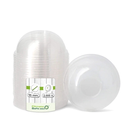 PLA convex lid without hole diameter 95 mm 100 pcs.