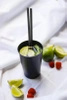 Black macaroni straws 6/225 mm 500 pcs. (2.6kg)
