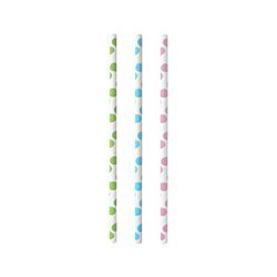 Paper straws "Dots" 6/200 mm 25 pcs.