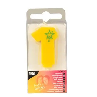 Yellow Birthday Candle Number "1", 1 pc.