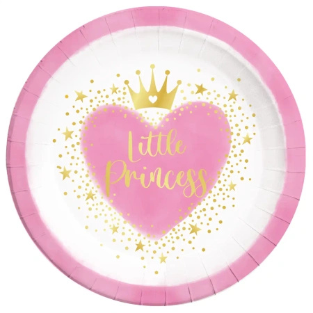 Paper plates "My Little Princess", 23 cm, 8 pcs