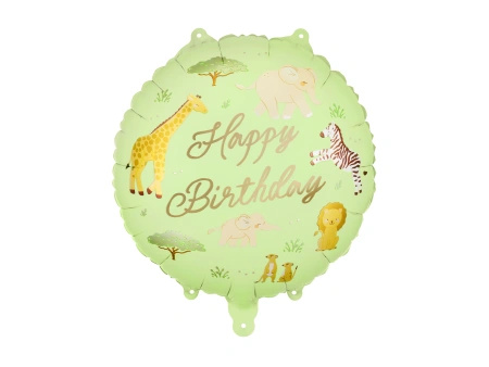 Foil Balloon "Safari Happy Birthday", 35 × 35 cm, 1 pc