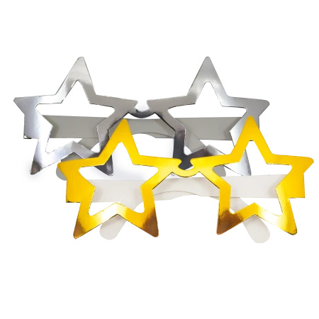 Paper Glasses "Golden & Silver", 4 pcs