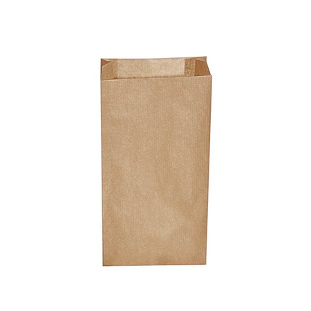 Kraft paper breakfast bag 1.0 kg, 12+5 x 24 cm 500 pcs.