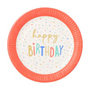 Round paper plate "Happy Birthday" ¶ 23 cm 10 pcs.