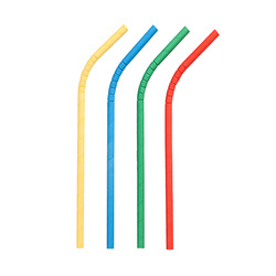 Flexible paper straws, color palette, 6/200 mm 100 pcs