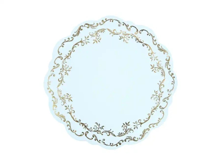 Decorative Paper Placemats Light Blue, 35.5 cm, 6 pcs