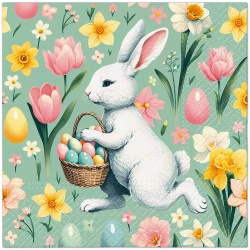 3-ply napkins "Easter Bunny", 1/4, 33 x 33 cm 20 pcs