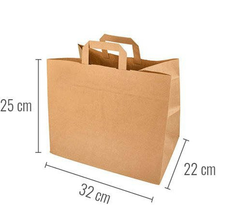 Torba papierowa z uchwytem 32 x 22 x 25 cm 250 szt.