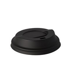 C-PLA lid for mug black ¶r. 80 mm 50 pcs.