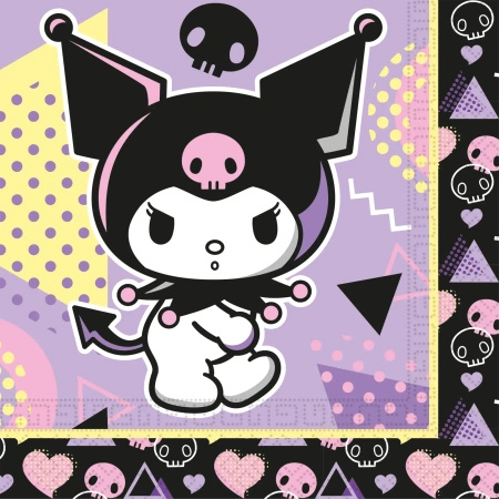 Serwetki 2-warstwowe "Kuromi", 33 x 33 cm, 20 szt.