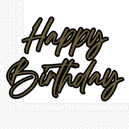 2-ply napkins “Elegant Birthday”, 33 × 33 cm, 20 pcs