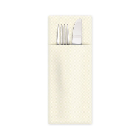 Cutlery bags-serviettes, champagne/beige, 38 x 32 cm 50 pcs.