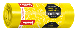 Worki do segregacji plastiku żółte Paclan 60L, 20 szt.