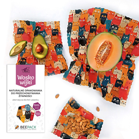 Woskowijki "Koty" Pack 1 x "S", 1 x "M", 1 x "L" 3 szt.