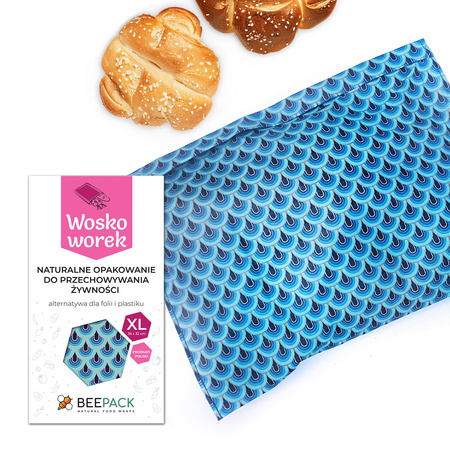 Beeswax bags “Waves” XL 36 × 32 cm, 1 pc.