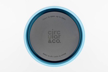 Circular 340 ml reusable mug Black & Distant blue, 1 pc.