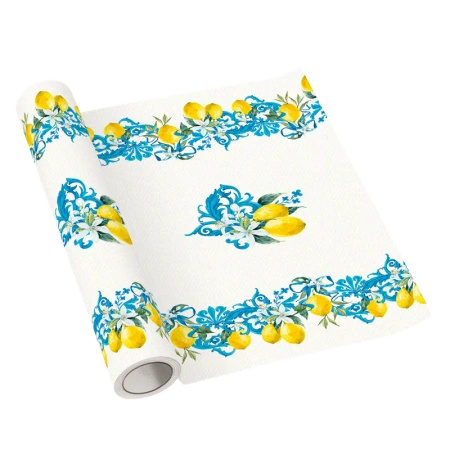 Bieżnik papierowy PREMIUM w rolce, Citrus Baroque, 40 cm x 5 m 1 szt.