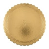 Thick double‑sided gold‑black cake boards 34 cm 1 pc.