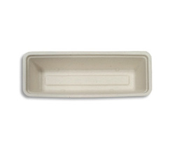 Cane deep trays for snacks 20 x 7.4 x 3.4 cm, 50 pcs.