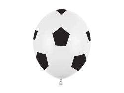 Balony lateksowe "Piłka Nożna", 30 cm, 6 szt.
