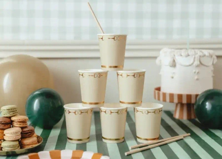 Paper Cups "Stirrups", 220 ml, 6 pcs
