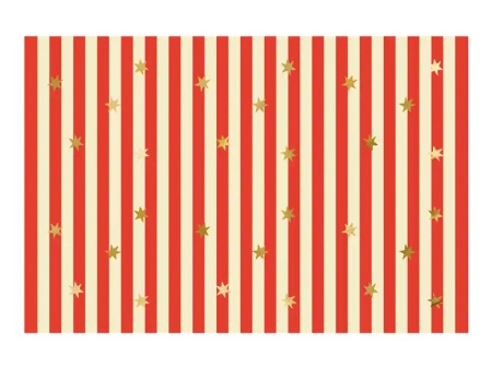Obrus papierowy "Pasy z Gwiazdami" 120 x 180 cm, 1 szt.