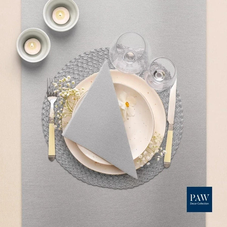 Premium Airlaid napkins, silver, 1/4, 40 x 40 cm 50 pcs.