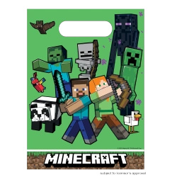 Torebki foliowe "Minecraft" 17 x 23 cm 6 szt.