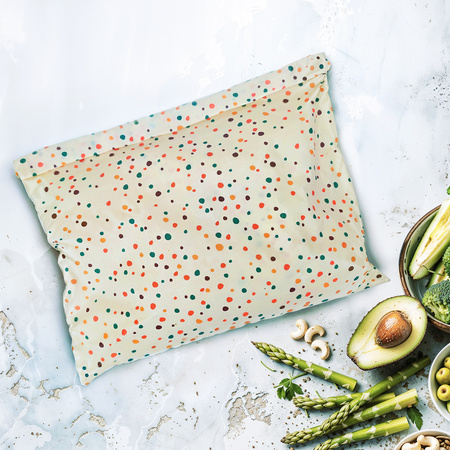 Beeswax bags “Dots” XL 36×32 cm, 1 piece