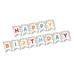 Paper garland "Happy Birthday", length 3,5 m, height 20 cm, 1 pcs.
