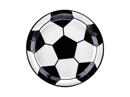 Paper Plates "Football", 18 cm, 6 pcs