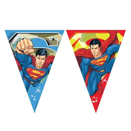 Paper Flag Garland Superman 2.3 m 1 pc