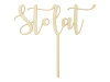 Wooden Cake Topper "Sto Lat", 14 cm, 1 pc