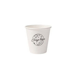 Paper cup white, dispersion, 180 ml, dia. 70 mm OWN PRINTING 2000 pcs.