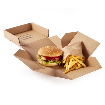 Foldable burger box 13 x 13 x 10 cm, 100 pcs.
