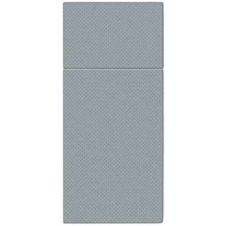 Softpoint napkin pockets for cutlery, embossed, gray, 38 x 32 cm, 50 pcs