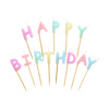 Świeczki Happy Birthday - urodzinowe z napisem, 8 cm, 1 op.