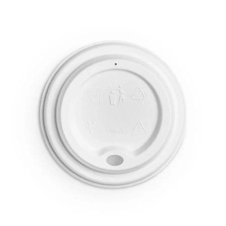 Lid made of sugar cane for cup diameter 90 mm 50 pcs.