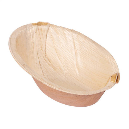 Palm leaf bowl 160 ml 14 x 10 x 6.4 cm 25 pcs.