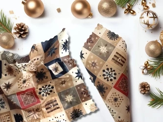 Waxwing "Christmas Mosaic" size "L" - 36 x 36 cm 1 pcs.