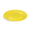 Round paper plate, yellow, 23 cm in diameter, 10 pcs.