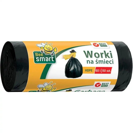 Bee Smart garbage bags HDPE, Paclan 59 x 69 cm, 60L, 50 pcs.