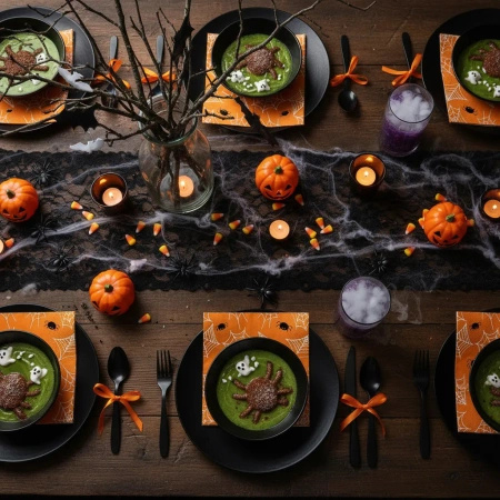 3-layer napkins "Spider's Web / Halloween", 1/4, 33 x 33 cm 20 pcs.