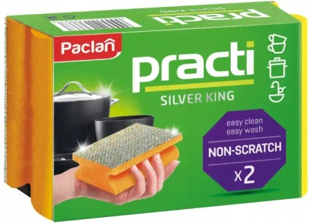 Gąbki do zmywania naczyń Silver King Paclan 2 szt.