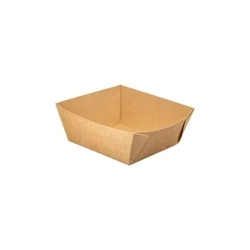 Square paper bowl for ice cream Plastic Free, kraft 130 ml 50 pcs.