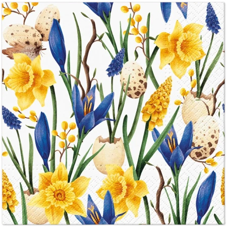 3-ply napkins "Easter Daffodils", 1/4, 33 x 33 cm 20 pcs