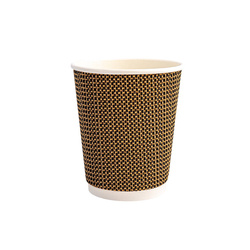 Double-wall corrugated paper cup "fabric" Ø 80 mm 250 ml 25 pcs