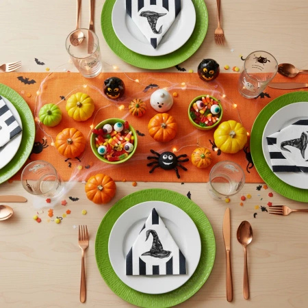 3-layer napkins "Striped Hat / Halloween", 1/4, 33 x 33 cm 20 pcs.